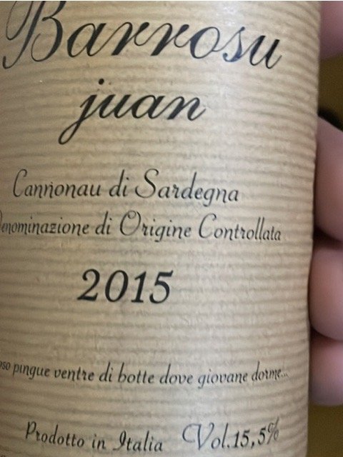 Barrosu Juan Cannonau di Sardegna